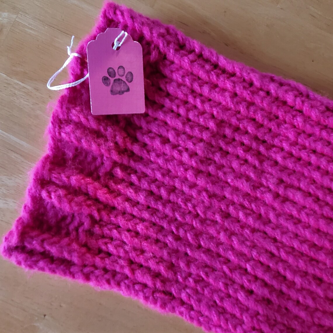 Pink Fuzzy Medium Dog Sweater Hand Loom Knit Acrylic Dog Etsy