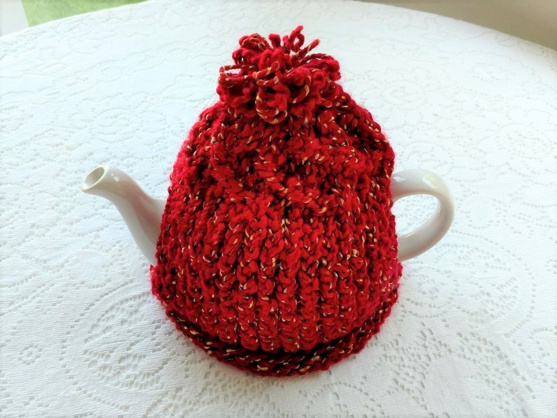 Red Tea Cozy Acrylic Tea Cozy Teapot Warmer Teapot Decor Etsy