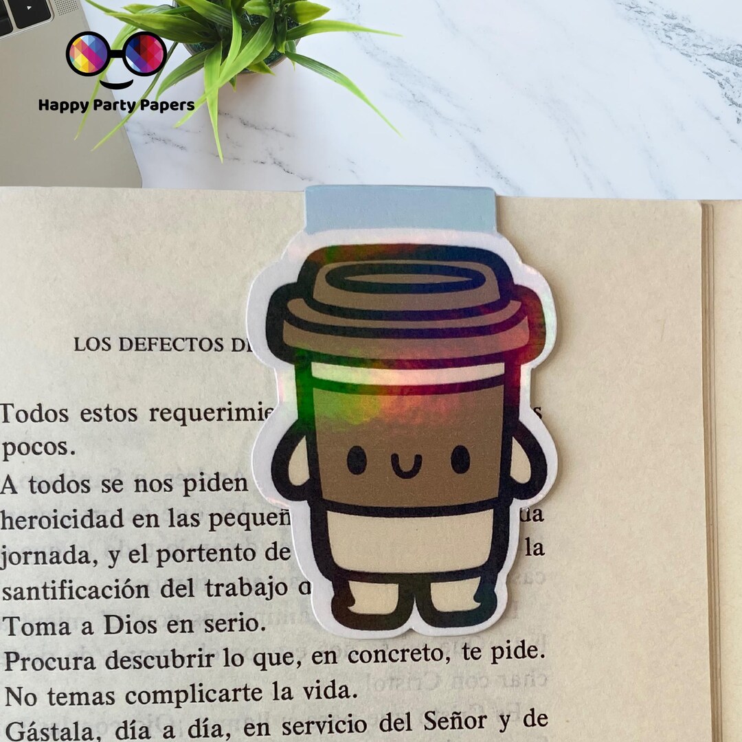 Coffee Magnetic Bookmark | Latte Bookmark | Laminated Paper Bookmark ...