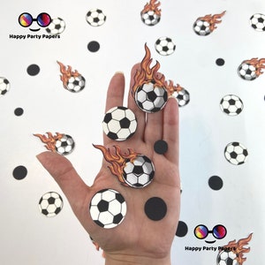 100 confettis de fête de football, décorations de fête de football, confettis de baby-foot, décoration de baby shower de football, fête d'anniversaire de football