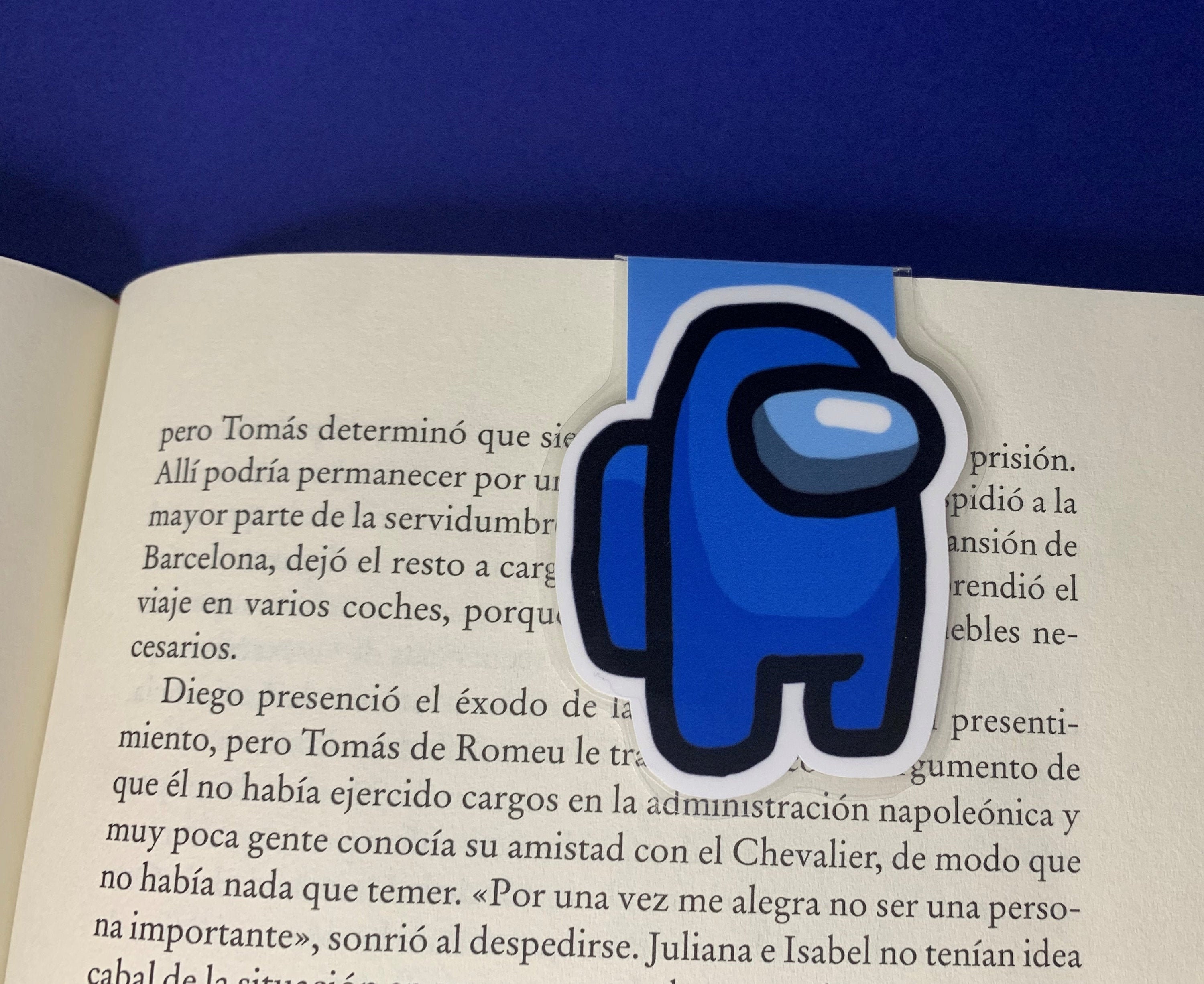 blue among us magnetic bookmark planner accessory favor etsy