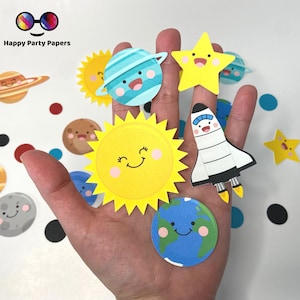 100 pièces Confettis pour le premier voyage autour du soleil, décoration de fête planètes, espace, fête du soleil, anniversaire garçon, fille, lune