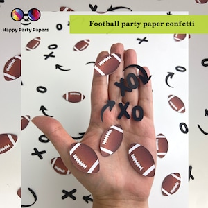 100 confettis de fête de football, décorations de fête de football, confettis de baby-foot, décoration baby shower de football, fête d'anniversaire de football
