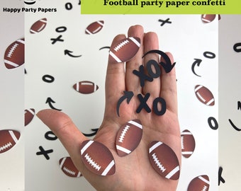 100 pieces Football party confetti, Football Party Decorations, Football Table Confetti, Football Baby Shower Decor, Football Birthday Party