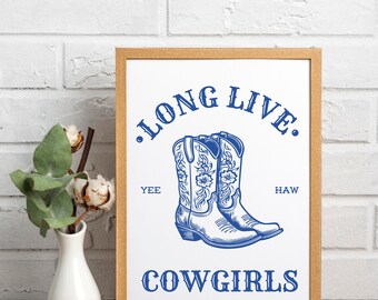 Cowgirl Boots – Kunstdruck – rustikale Bauernhaus Dekoration (digitaler Download)