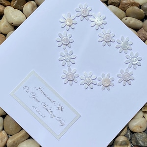 Personalisierte Hochzeitskarte, Handgemachte Hochzeitskarte, Für Schwiegertochter und Schwiegertochter, 3d Hochzeitskarte, Elfenbeinhochzeiten