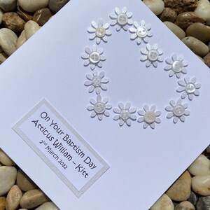 Carte de baptême personnalisée, carte de baptême, baptême personnalisé, petit-fils, petite-fille, filleul, filleul, le jour de votre baptême