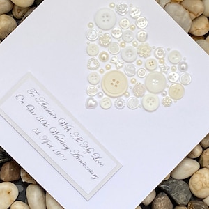 Tarjeta de aniversario de boda de perlas hecha a mano, tarjeta del 30 aniversario, tarjeta de felicitación personalizada, tarjeta a medida, regalo de perlas, regalo de perlas