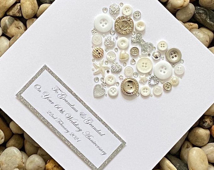 Handmade 60th Wedding Anniversary Card Personalised | Etsy UK