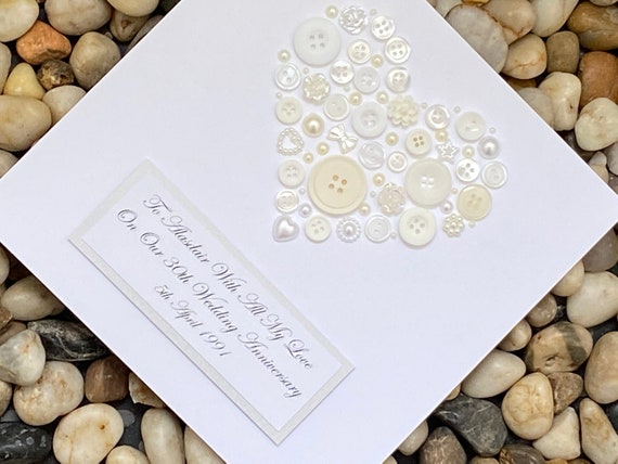 Tarjeta De Aniversario De Bodas De Perlas 30 Aniversari... | Cuotas Sin