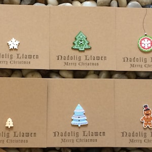 6 Pack Rustico 'Nadolig Llawen' Cartoline di Buon Natale, Cartoline di Natale gallesi, Set di cartoline di Buon Natale, Multipack Cartoline di Natale, Celtico, Natale