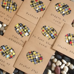 Cornish Tartan regalo, tarjeta de cumpleaños de Cornish, Cornish Saying, hecho a mano en Cornualles, Cornish National Tartan, Cornish Hunting Tartan, Kernow