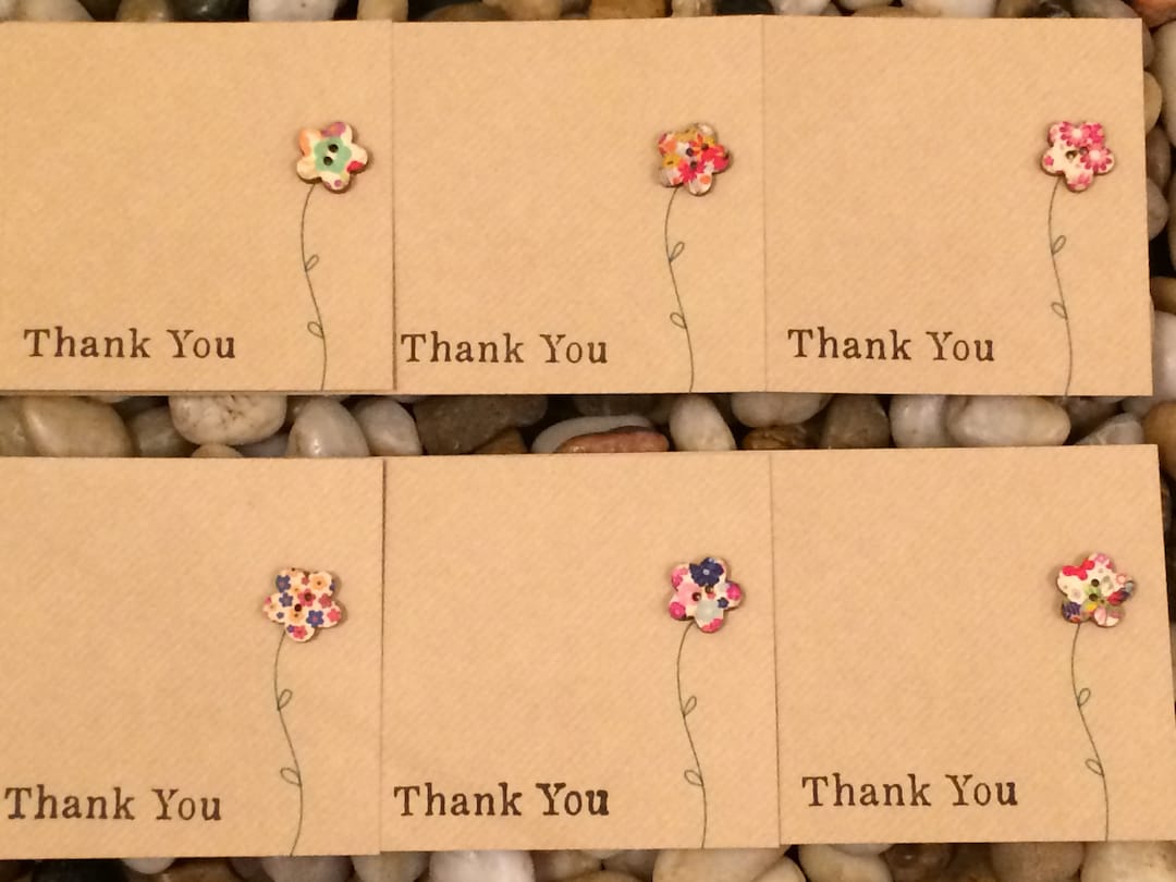 Mini Thank You Cards Handmade Blank Cards and Envelopes - Etsy