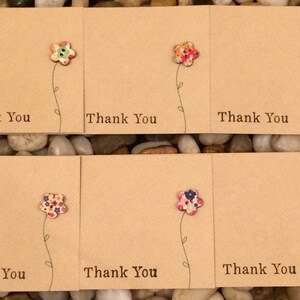 Mini tarjetas de agradecimiento, tarjetas en blanco y sobres hechos a mano, tarjetas de agradecimiento de Navidad, agradecimiento de boda, tarjetas navideñas, tarjetas kraft rústicas