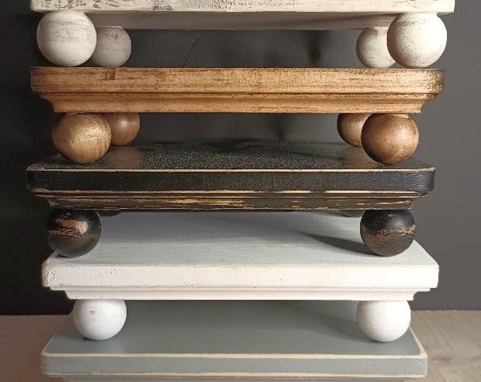 Rustic Wooden Riser Tray, Decorative Soap Stand, Kitchen, Bathroom and ...