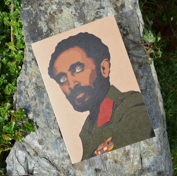 Rastafari Him Haile Selassie I Original A5 Lined Notebook Etsy