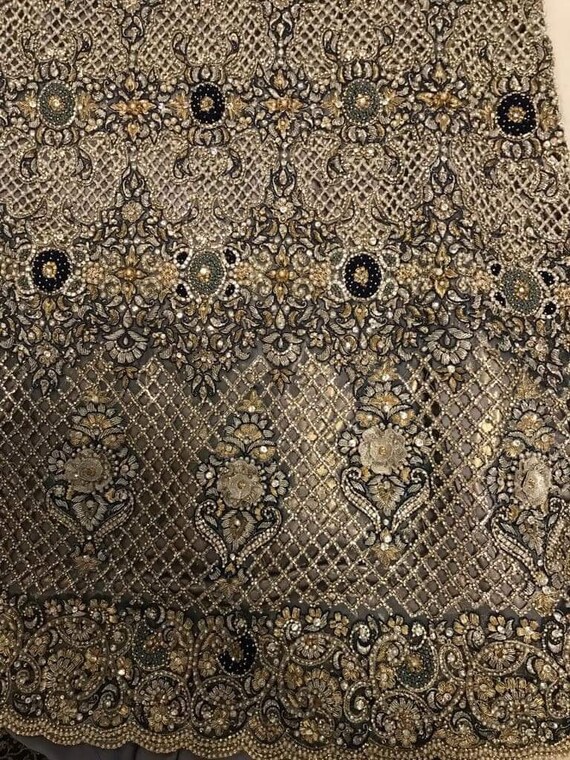 silver pakistani bridal dress