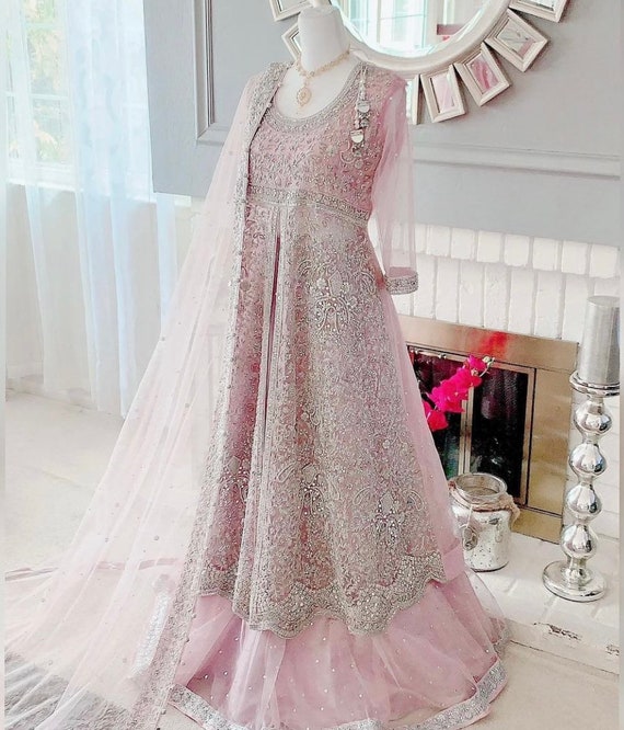 Gown With Chiffon Dupatta 