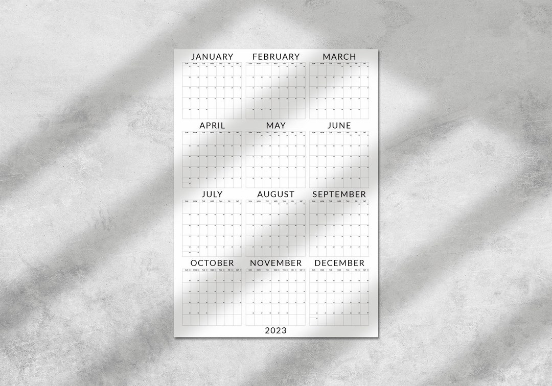 2023 Calendar Big Wall Calendar Command Center for Family Etsy