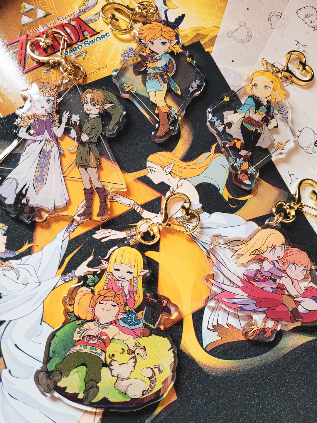 Legend of Zelda Acrylic Charms, Glitter Epoxy - Etsy