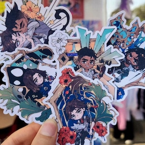 Jayce & Viktor Glitter Stickers