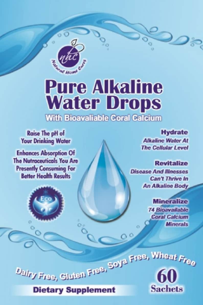 Alkaline Water Drops Australian Coral Calcium Body Ph Etsy