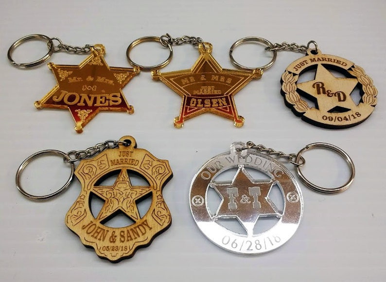 Wk03 WESTERN BADGE STYLE Key Chain Etsy