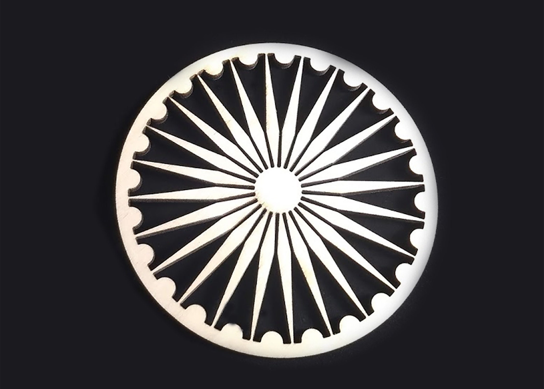 Gs038 Ashoka Chakra laser cut wood Etsy