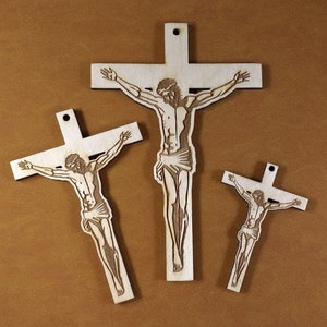 relcr05 - JESUS on the CROSS - Religious Decor, Home Decor, laser cut, wall hanging