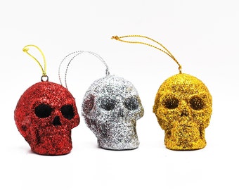 Blood Splatter Skull Bauble Bloody drip Skull Bauble Skull Baubles
