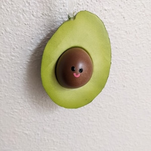 Sweet and Squishy Foam Avocado Ornament *home painted, not homemade*