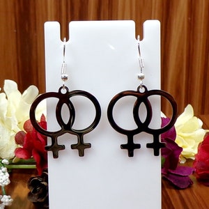 Lesbian Symbol Earrings, Gay Pride Earrings, Gay Female Symbol, LGBTQIA+, Lesbian Jewelry, Sapphic Earrings