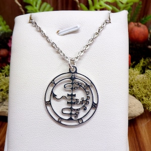 Asmodeus Sigil Necklace, Ashmedai, Goetic Daemon,  Asmodeus Seal, Prince of Hell,  Demon Of Lust, Demonic Jewelry