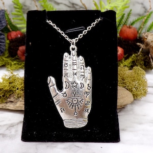 Palmistry Necklace Etsy