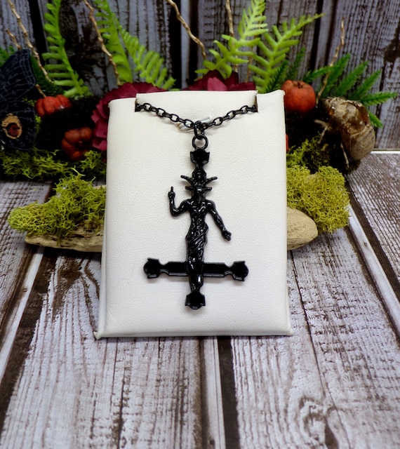 Inverted Cross Necklace Upside Down Cross Necklace