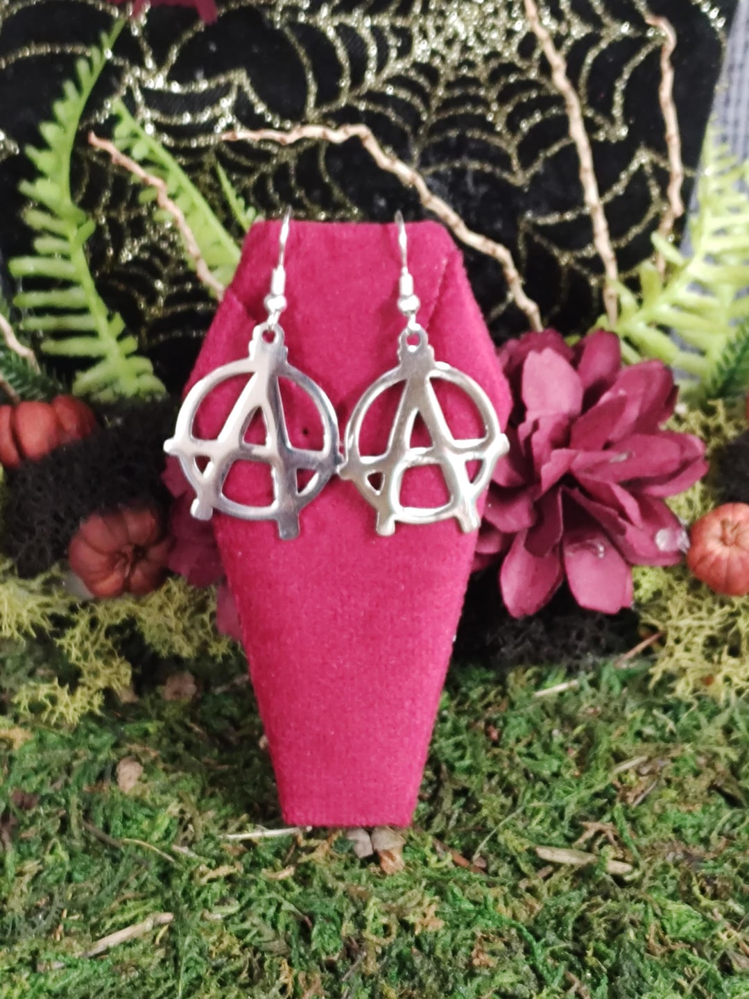 Anarchy Symbol Earrings, Punk Jewelry - Etsy