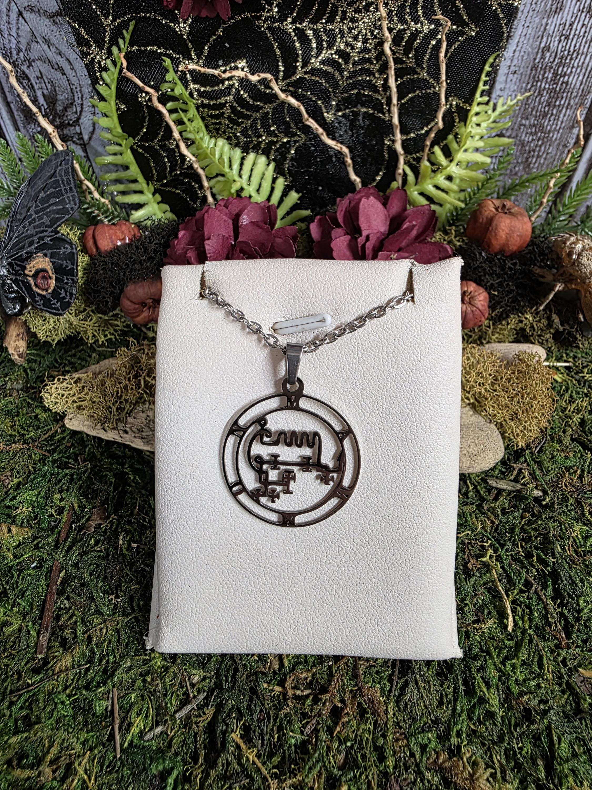 Mammon Sigil Necklace, Lesser Key of Solomon, Goetic Daemon