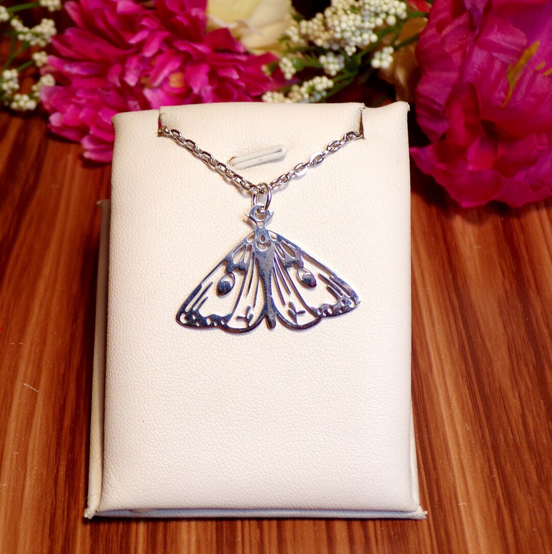Moth Friend Moon Moth Necklace, Boho Moth Jewelry, Laser Cut Moth Pendant, Luna ...