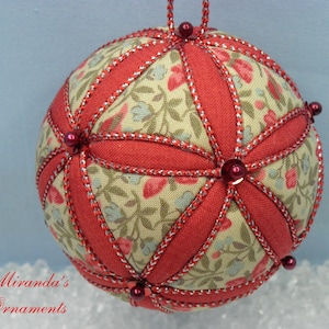 Tutorial Pentamerous flowers and leaves kimekomi ornament 2 in 1.