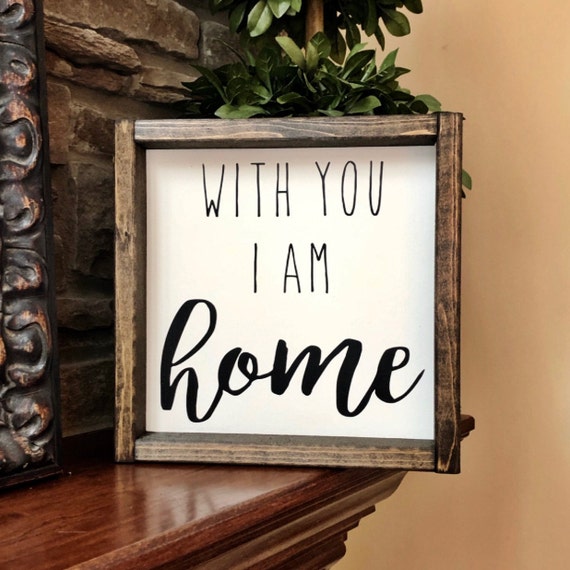 Ich Bin Bei Dir Zuhause Zeichen Romantische Zeichen Etsy