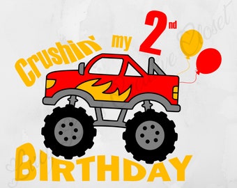 Crushin' My 2nd Birthday Monster Truck
