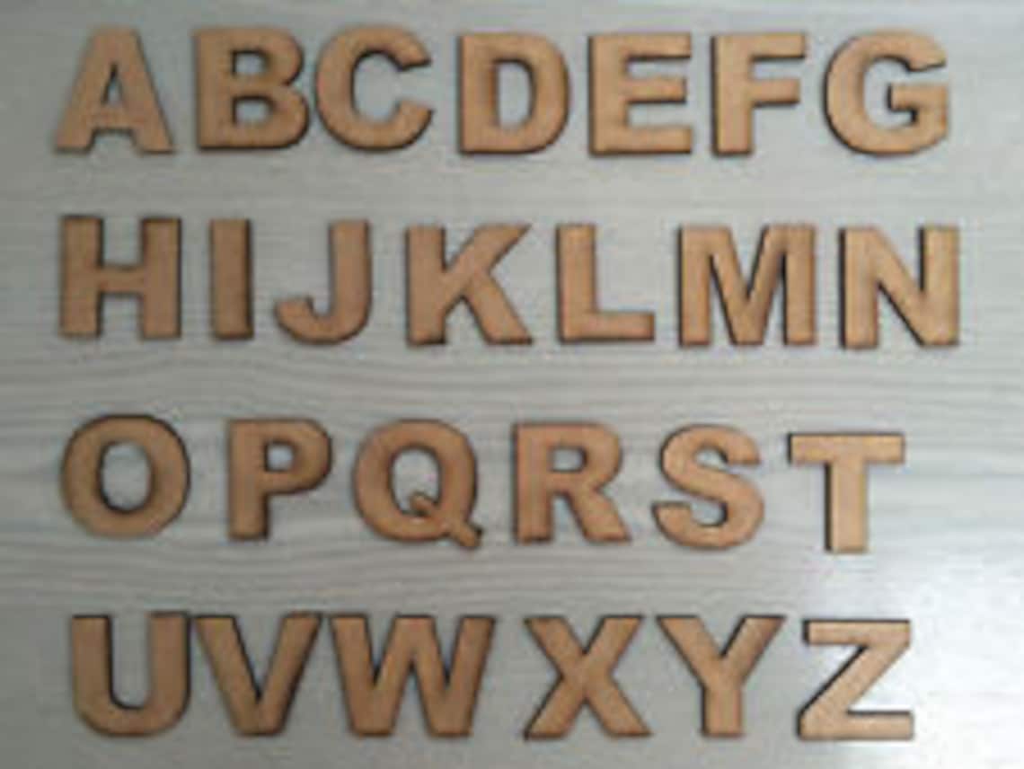 Laser Cut Wooden Letters Etsy
