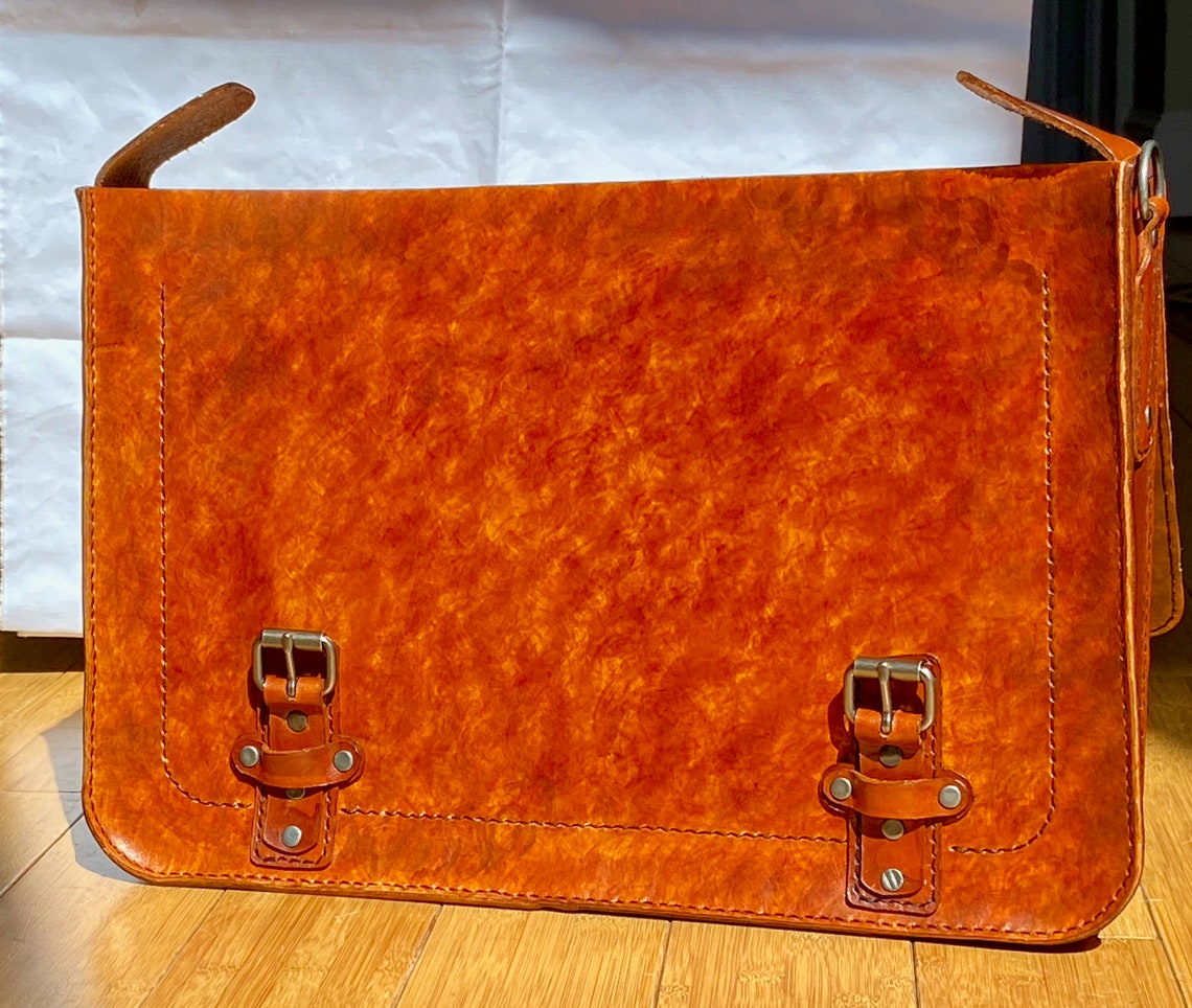 Custom Leather Briefcase Etsy