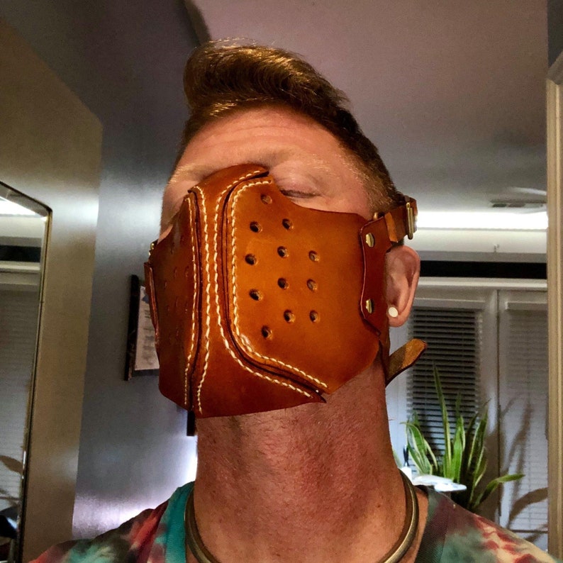 Hand Made Leather Human Muzzle Etsy