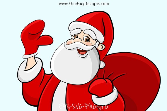 Christmas Cartoon Santa Claus Svg Png Eps Jpg Clipart