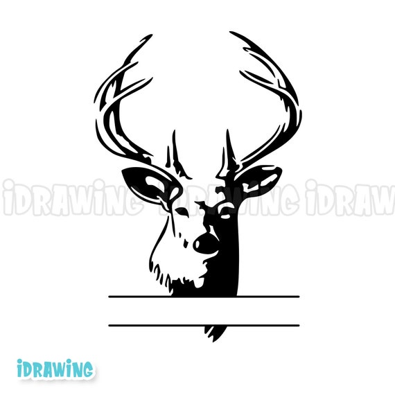 Deer SVG Deer Monogram Svg Deer Head SVG Deer Hunting SVG - Etsy Hong Kong