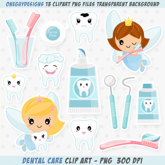Dental Clipart Dentist Graphics Toothbrush Toothpaste and | Etsy