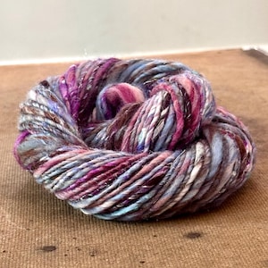 Stardust ~ Handspun Singles Art Yarn, Bulky Weight
