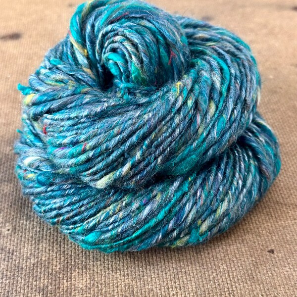 Spelunking ~ Single-ply Handspun Yarn, Aran Weight