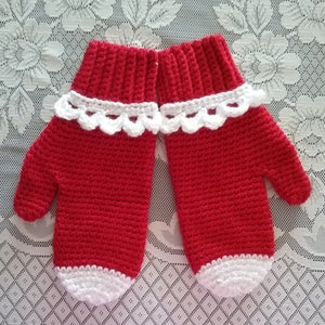Adult Mittens Handmade Crochet